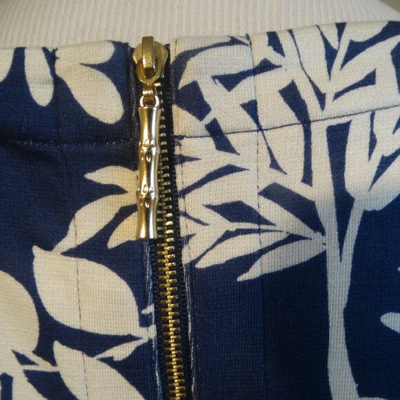 NEW Tommy Bahama Darcy Dress XL Whisper Fronds 3/4 Sleeve Island Navy Blue $168 - Picture 6 of 7